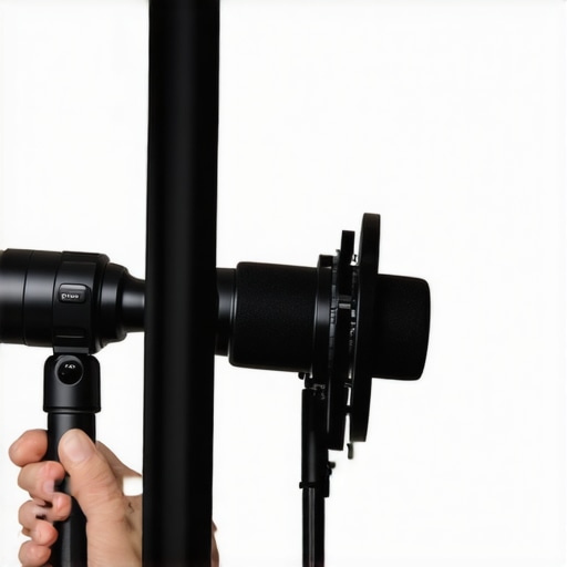Microphone Placement in a Home Studio Person adjusting microphone on a boom arm in a home studio setup