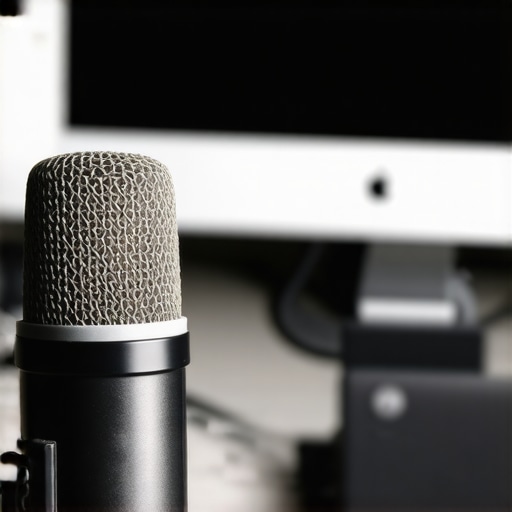 Maintaining Microphone Performance Person cleaning a professional microphone with a brush, emphasizing maintenance tools for long-term sound quality.